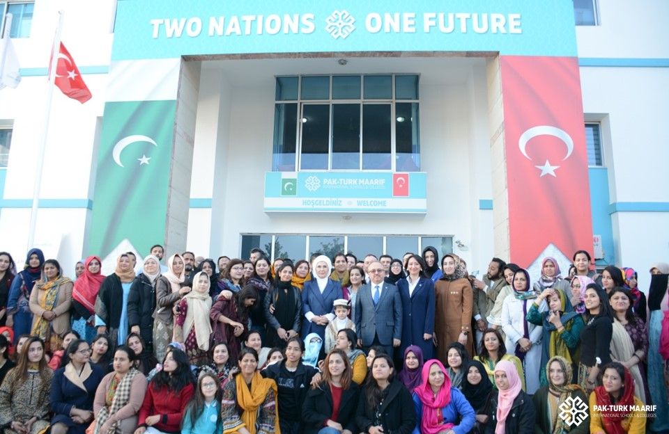 First Lady Emine Erdogan Visits Pak-Turk Maarif International Schools and Colleges Islamabad.